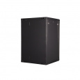 Шкаф 19" телекоммуникационный настенный, 18U 901x600х600 мм, дверь стекло, черный